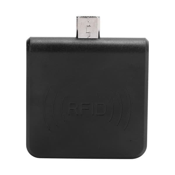 W86 Micro USB mobiltelefonkortlæser bærbar til RFID mobil ID-læser til AndroidSort