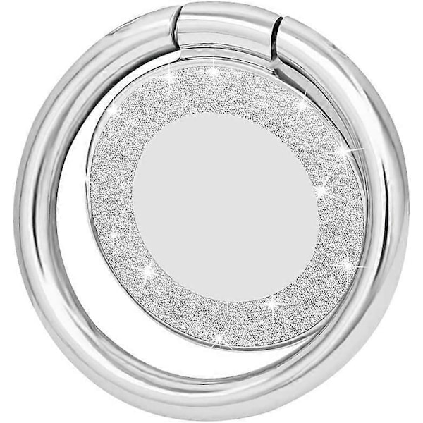 Glitter mobiltelefon ringholder til næsten alle telefoner/Pads - Sølvfarvet