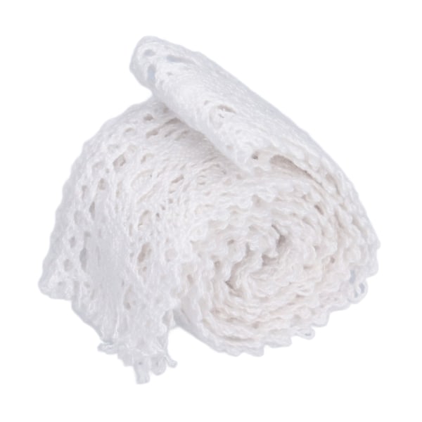 Spetskant DIY Bomullsnät 4cm Bredd 10 Yards Utsökt Vit Spetsband för Gardin Kläder Duk Present Dekoration