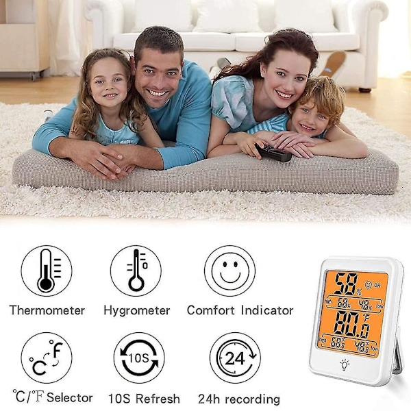 Trådlös inomhus- och utomhus-termometer med kallresistenta sensor - Övervaka temperaturen inomhus och utomhus