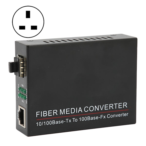 Fiber Transceiver Holdbar TBC‑MC3300E‑SFP 100M SFP RJ45 Fiberoptisk Router 100‑240VUK Plugg