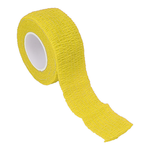 10 Rolls Self Adhesive Bandage Wrap Compression Prevent Calluses Elastic Fixation Bandage 0.98 X 78.74inYellow