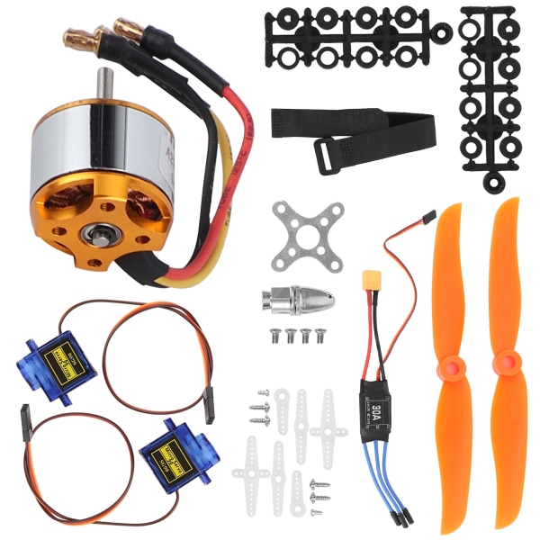 2212 1400KV Motor 8060 Propell 9G Servo 30A XT60 ESC Kit for Fjernstyrt Helikopter