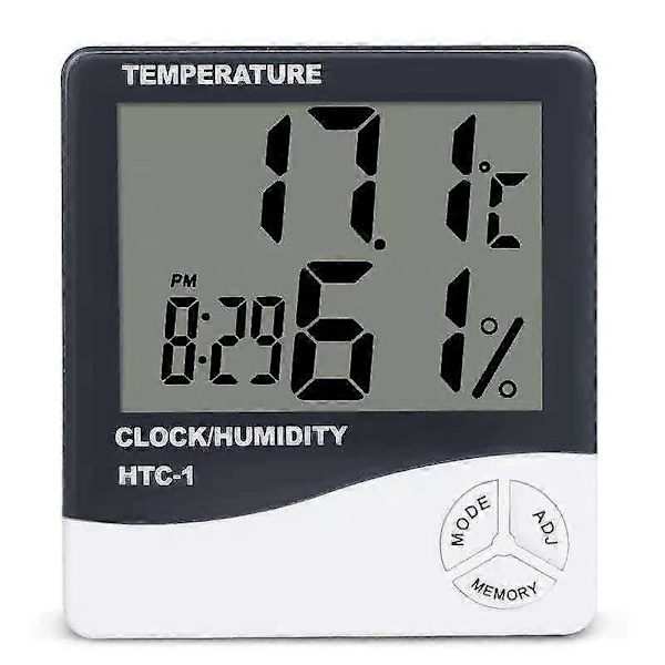Digital Hygrometer Termometer med Utomhusprob - Stor LCD-skärm - / Omkopplare - Hem/Kontor/Sovrum