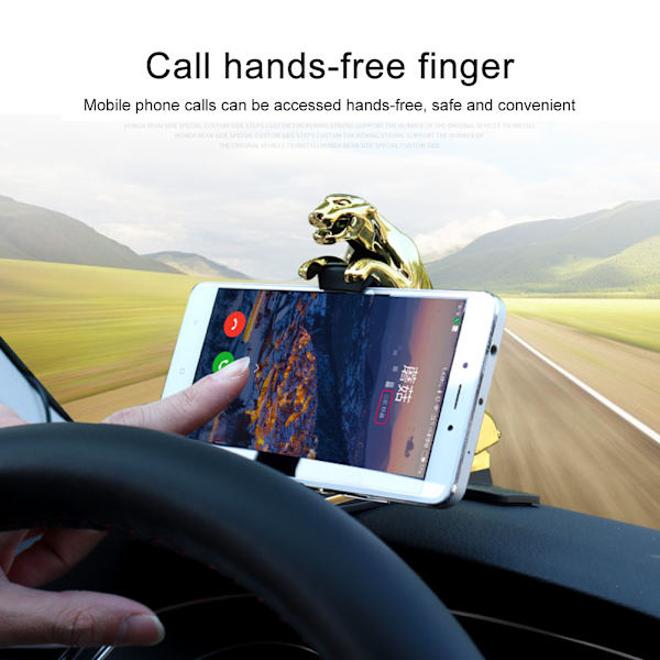 Car Leopard Form Dashboard Telefonholder Universal Mobiltelefon Bilholder til Auto Forrude og Dash