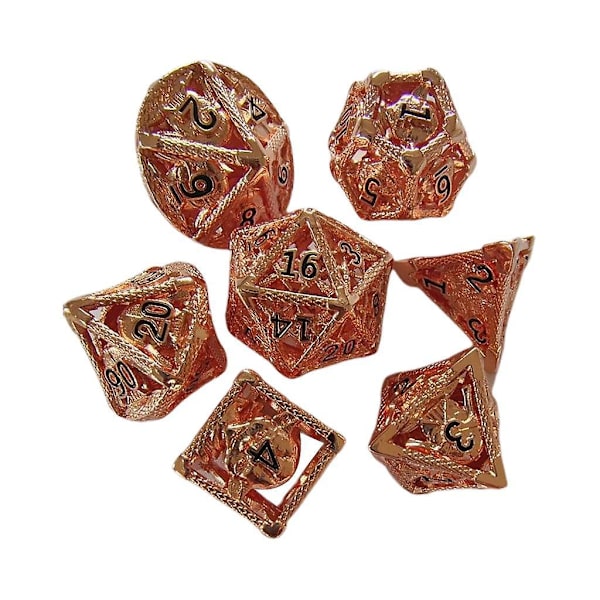 7 x Messinki DND Nopat D&D Noppasarja Viihdenopat RPG MTG Kultaan