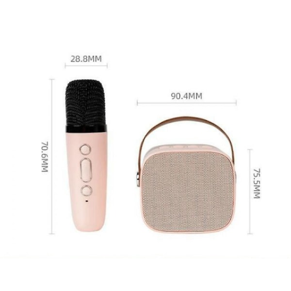 Kannettava langaton Bluetooth lasten karaokemikrofoni 2 mikrofonilla, Magic Voice Changer, LED-valo ja HiFi-äänenlaatu