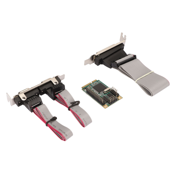 Mini PCIe Combo Seriell Parallell Utvidelseskort 6Gbs 2 RS 232 Port 1 DP25 Pin PCI Express til skriver LPT Port Utvidelseskort