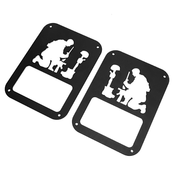 Takavalojen suojukset, mustat, pari, sopivat Jeep Wrangler JK 2007-2017