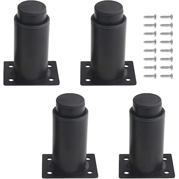 Justerbart metalstel til møbler - Ideelt til bord, seng, sofa (8-12 cm, sort)