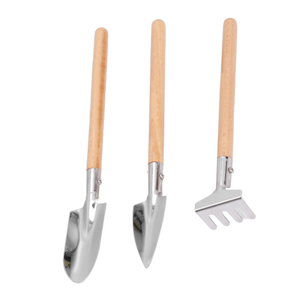 Trädgårdsspade set spade murslev kultivator transplanter rostfritt stål ogräsverktygssats