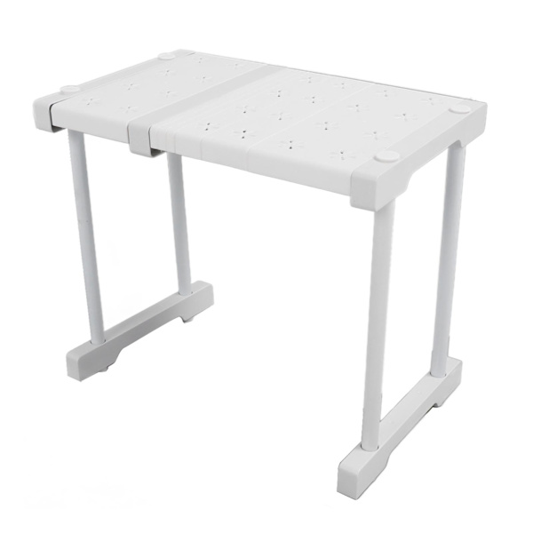 Expanderbar hylla stapelbar 121lb lastbärande avdelare förvaringsställ för garderob skåp längd 27‑38cm / 10.6‑15in