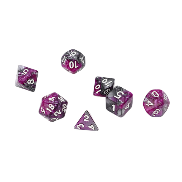 4Set Stora Vita Nummer Polyhedral Tärningar Mångfacetterade Tärningar för Interaktiva Spel Utbildning Underhållning Skolmaterial Lila