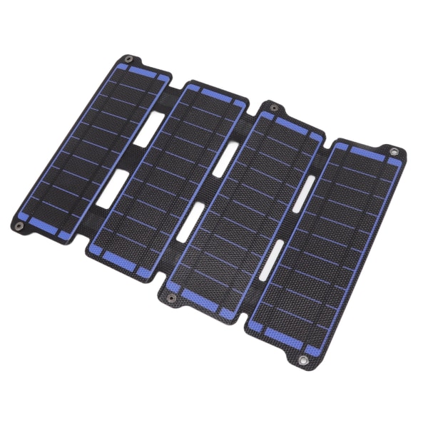 Solcellepanel Folding Monokrystallinsk Silisium 2 USB Utgang Fleksibel ETFE Solcellepanel 14W 5V Blå