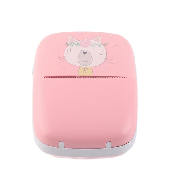 Lomme termoprinter HD Mini Multifunktionel Bluetooth Telefonprinter til Studerende Pink