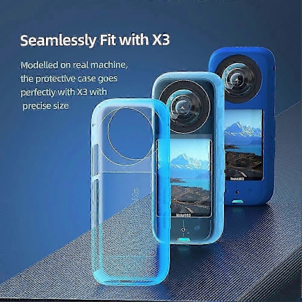 Skyddsfodral kompatibelt med Insta 360 X3 Kamera Silikonfodral kompatibelt med Insta 360 One X3 Skyddshölje Panor