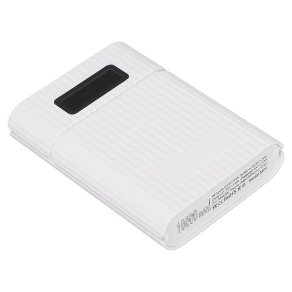 M09 4x18650 DIY Power Bank med Micro Input LED-display Svetsfri Batteriförvaringslåda Vit