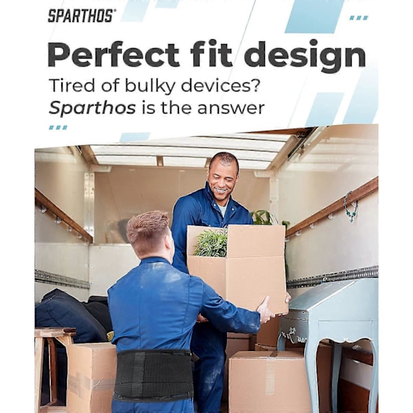 Rygstøtte fra - Øjeblikkelig lindring af rygsmerter, diskusprolaps, iskias, skoliose og mere! - Åndbart mesh-design med lændepude - Justerbar Su