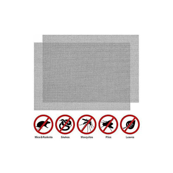 2-pak 20 Mesh 304 Rustfrit Stål Trådnet til Rottetæt Metal Luftventil (210 x 300 mm)