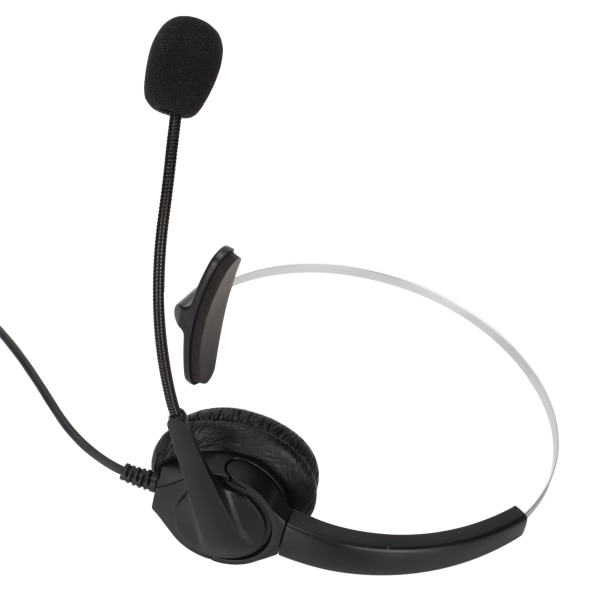 3,5 mm ensidig forretningshodetelefon Justerbar Komfortabel Mono Call Center-hodesett med mikrofon for telefoner Bærbare datamaskiner