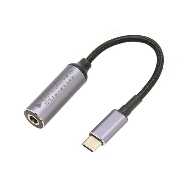 DC til Type C Kabel 5.5x2.5mm 100W 17.3cm Langt Hun Input Nylon Type C til DC5525 Kabel til Tablet Telefon PC