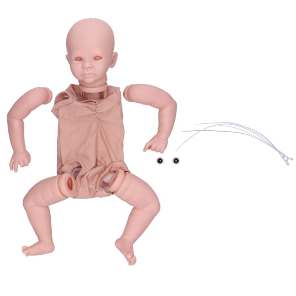 19 tums återfödd docka kit bekväm mjuk DIY handgjorda oavslutade dockdelar för barn