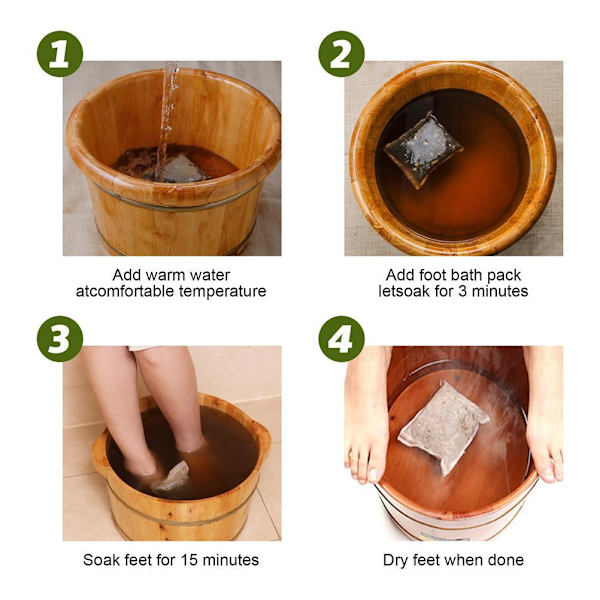 Malört Fot Soak Pack Ingefära Fot Badväska Ben Bantning Fot Badväska Fotvård