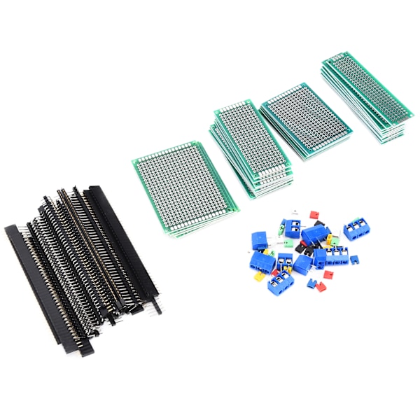100 st Dubbelsidiga Kretskortssatser PCB Universal Tryckt Elektronisk Krets Prototyp Paneler