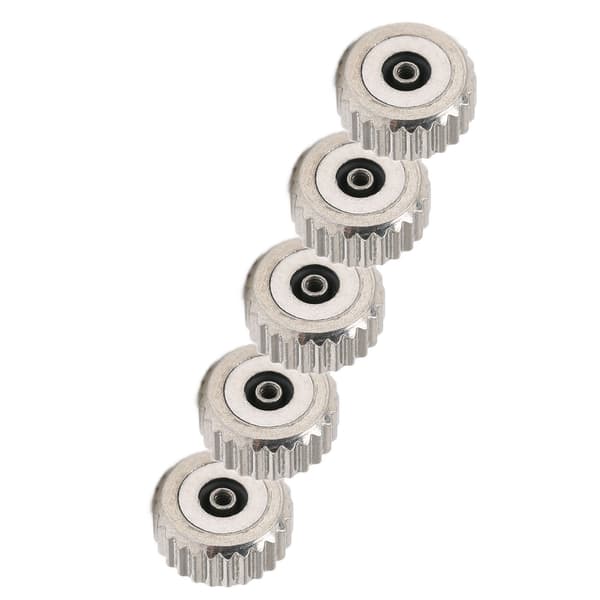 Klockkrona Reservdelar Silver Guld Stål Klockhuvud för Klockbytesaccessoarer 6mm Platt Hål