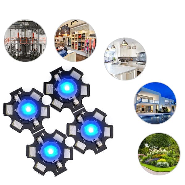 3W High Power LED Lampeperler Emitter Diode Chips til DIY Belysningsarmaturer Kongeblå
