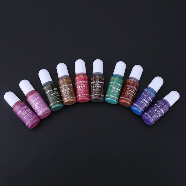 10 farver 10 g Epoxy UV-harpiks Farvefarve Farvestof Pigment DIY Kunsthåndværk (#B)