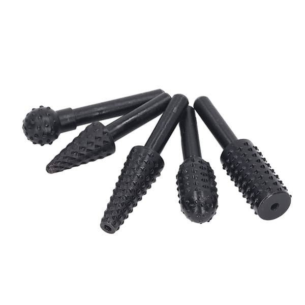 5 stk. borresett 1/4 tomme skaft die grinder bits for tresliping gravering porting