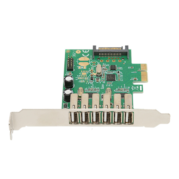 PCIE til USB udvidelseskort 6 USB2.0 Interface 15PIN SATA 480Mbps 12Mbps 1,5Mbps Desktop Computer Intern Hub til Win