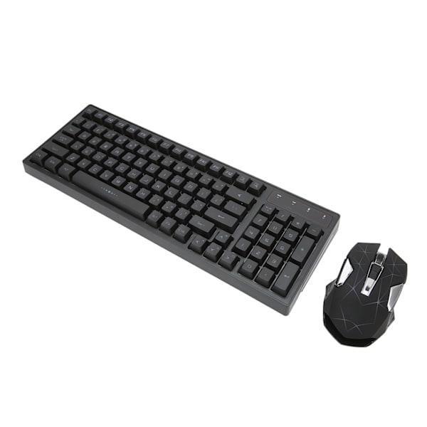 2.4G tastatur mus kombination 96 taster 1000 1600 2400DPI strømbesparende tilstand RGB baggrundsbelyst opladelig pc tastatur mus til hjemmet