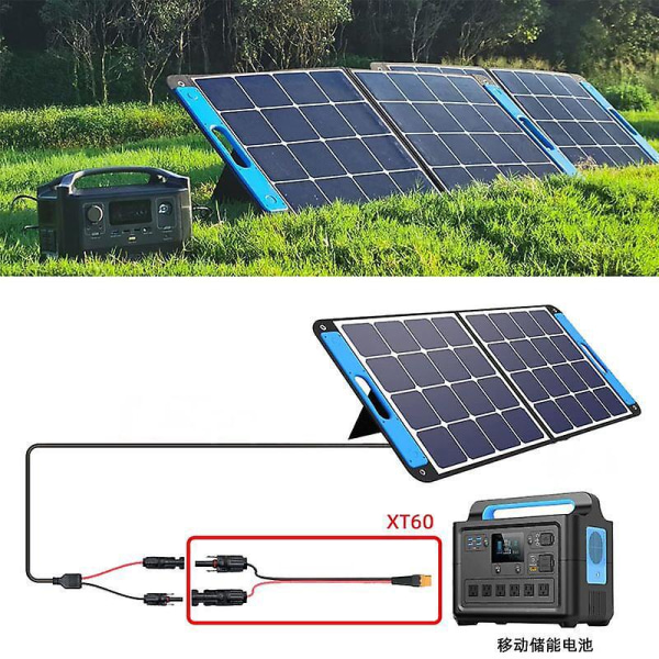Aurinkolatauskaapeli Xt60-sovittimella - 12AWG, yhteensopiva aurinkopaneelien ja Xt60-f-kaapelin kanssa