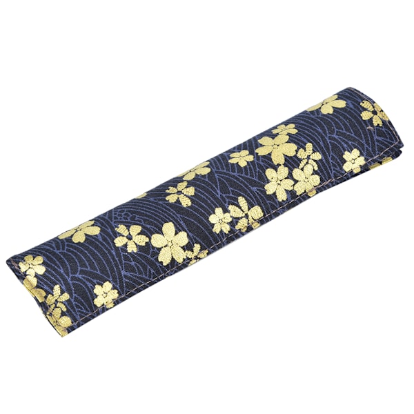 Enkel pennförvaringsväska Retro Blommönster Varm Guld Bomullstyg Skyddande Överdrag