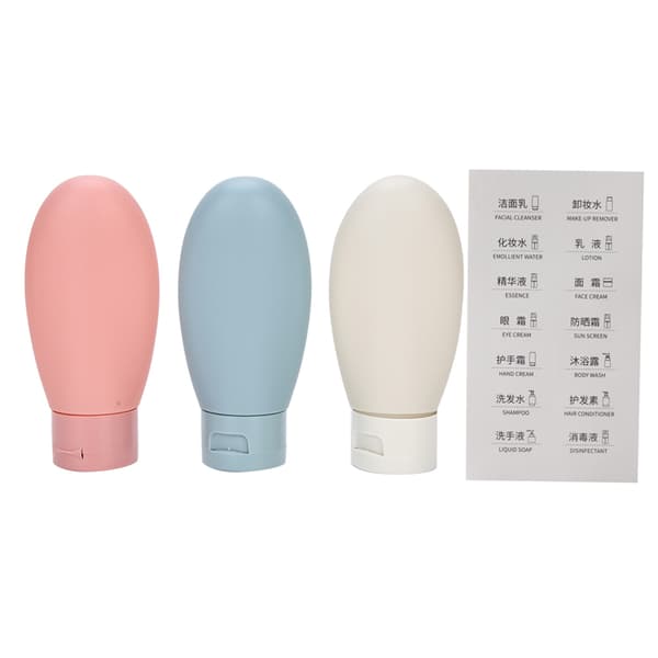 3st Tomma Schampo Duschgel Tuber Flytande Reseflaskor Lotion Silikon Underflaska