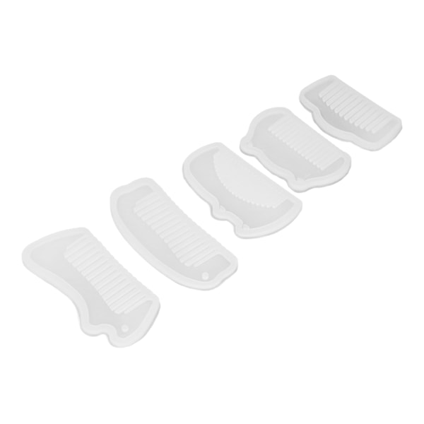 5 stk. Kam Siliciumforme Elastiske Bløde Transparente Dekoration Siliciumforme til Fremstilling af Kamme DIY Håndværk