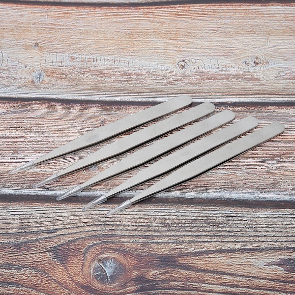 5 st/ set Legerat stål Antimagnetisk högprecisionspincett Watch Reparationsverktyg