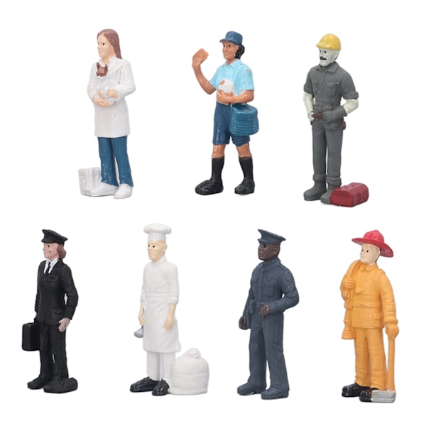 7 stk. simulering karakter blød plast model rollespil figur miniature legetøj til børn over 3 år