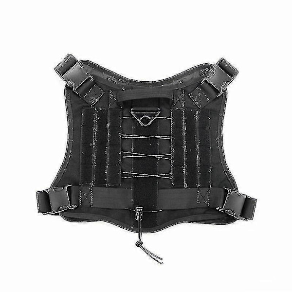 Tactical Dog Harness Nylonkahva Säädettävä Koulutusvaljaat Lemmikin Työliivi Zekai Musta L