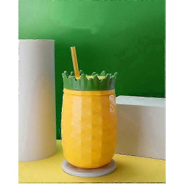 Ananas kylare ananas kopp sugrör kopp juice kopp 468ml