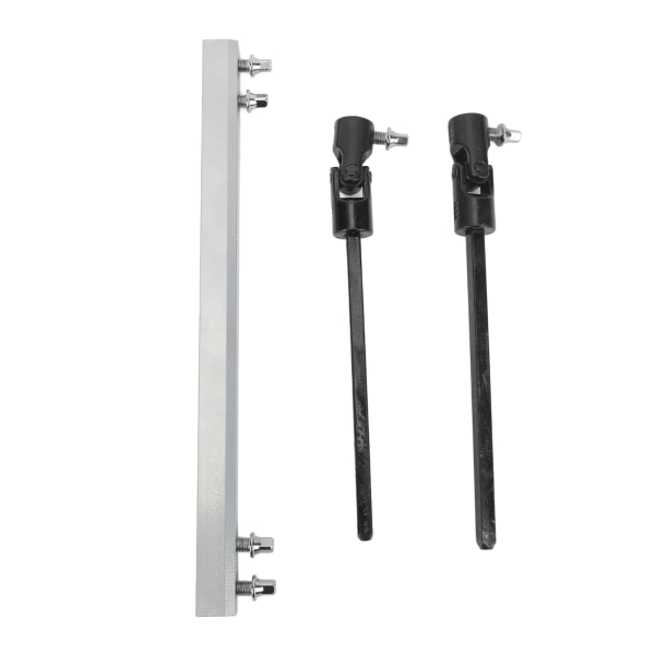 Drum Dubbel Drivaxel Pedal Link Bar Ersättning Professionell metall Drivaxel Vevstång Silver