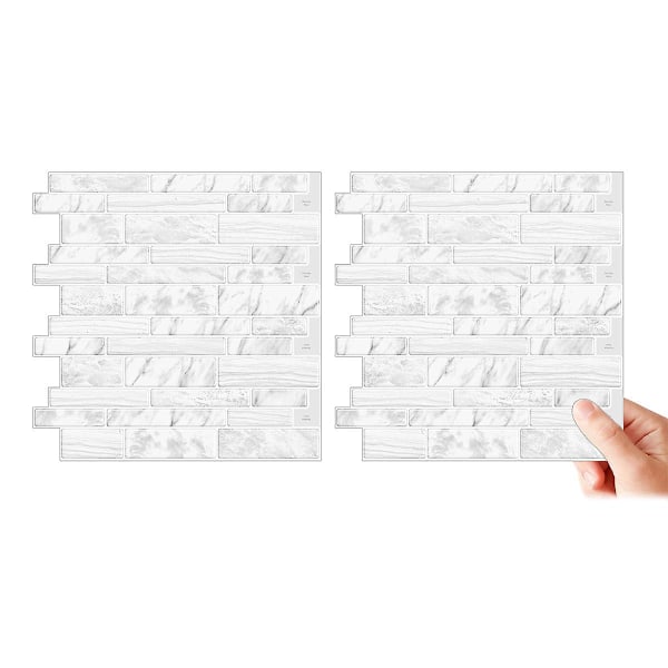 1 st Självhäftande 3D Väggplattor Marmor Kök Badrum (30.5x 30.5cm)