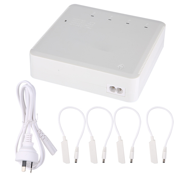 4 Batteriportar + 2 USB-laddnings RC Drone-laddare för XIAOMI FIMI X8 SE Drönare 100-240V Vit AU