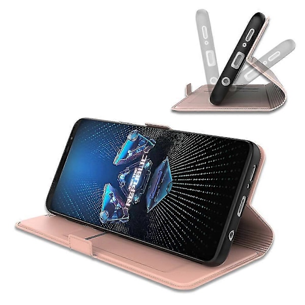 PU Läderfodral för Asus Rog Phone 5 - Visningsställ, Kortfack, Magnetisk Stängning - Flipfodral Blå