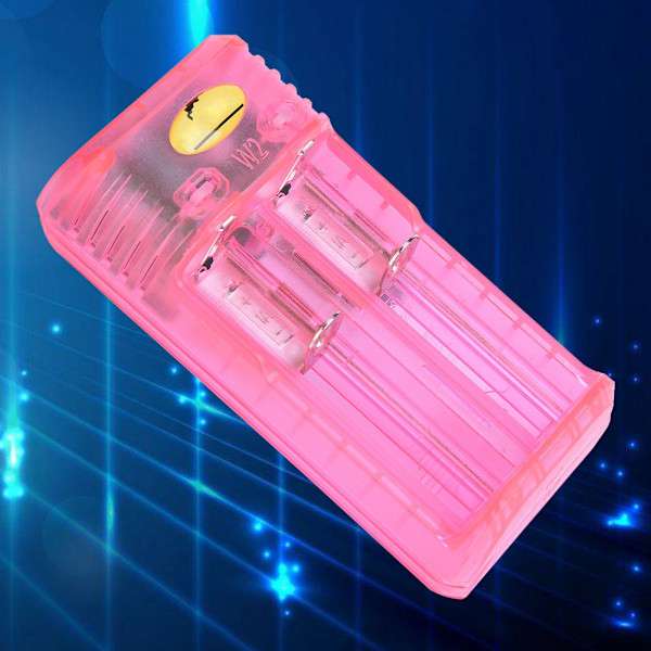 Batteriladdare för 2-cell litiumbatteri Säker laddningsströmförsörjning 14500/14650/16500 Röd