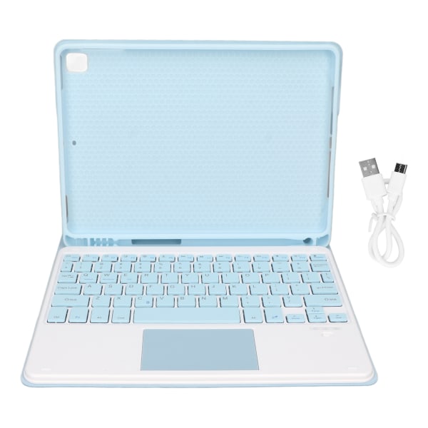 Tabletttangentbord Styrplatta Magnetisk Auto Sleep Kickstand Pennhållare Trådlöst tangentbord för IOS Tablet Pro 9.7in Air 2 Blå