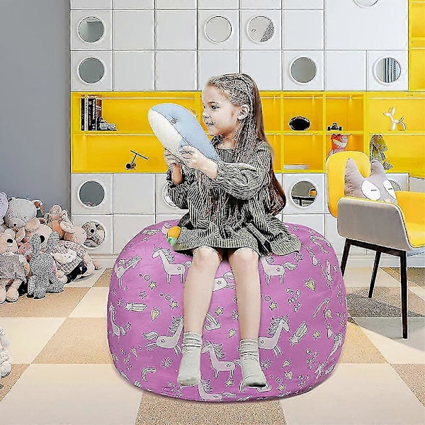 Unicorn Sittepose Oppbevaring - Barneleke Organizer for Kosedyr - 32In Zekai