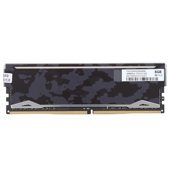 DDR4 RAM Metall Aluminium Høy Ytelse PCB DDR4‑2666MHz PC4‑21300 Stasjonær Minne 8GB